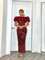 Luxury Puffy Ruffles Off Shoulder  "Riri" Ankara Dress