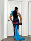 The "Aqua" Ankara Corset Dress