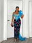 The "Aqua" Ankara Corset Dress