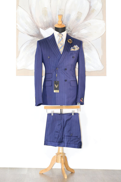 Slim Fit Striped  Tuxedo Suit